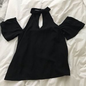 Bebe open shoulder blouse. Size small